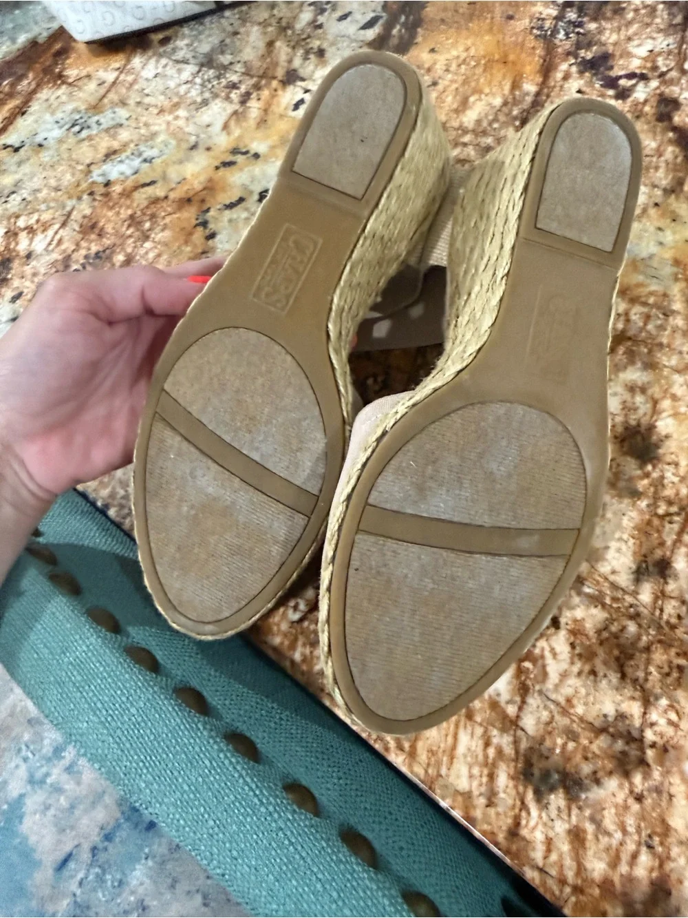 Champs Tan Beige Espadrille Ankle-Wrap Flats